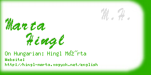 marta hingl business card